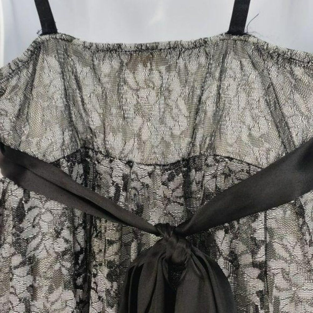 Candies Juniors Women's Black Lace V-Neck Strappy Dress Size Medium - Picture 6 of 7